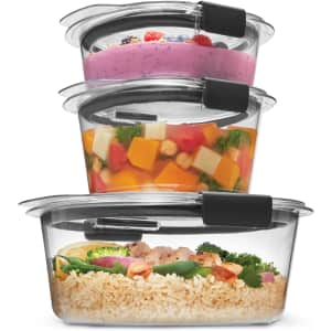 Rubbermaid Brilliance 6-Piece Round Leak Proof Food Storage Containers: $20