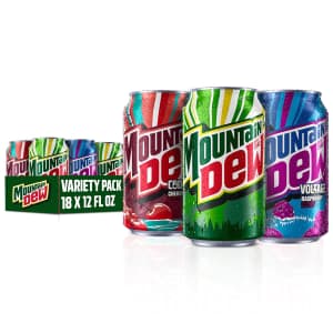 Mountain Dew 3-Flavor 18-Count Variety Pack: $12 via Sub & Save