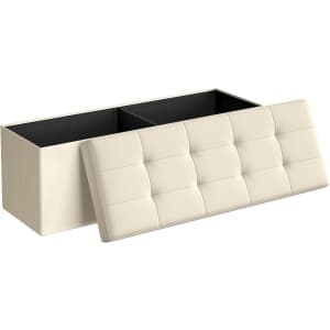 Songmics Mazie 43" Folding Storage Ottoman Bench: $45 w/ Prime