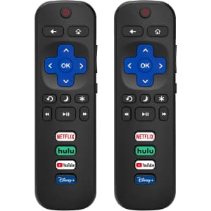 Replacement Remote Control 2-Pack for Roku Smart TVs: $9.97