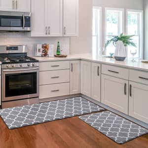 2-Piece Cushioned Anti-Fatigue Kitchen Mats: $21