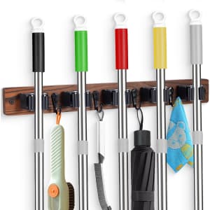 Wall-Mounted Broom And Mop Holder: $5