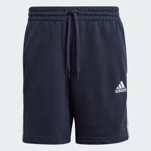 adidas Men's Essentials French Terry 3-Stripes Shorts: $9.80