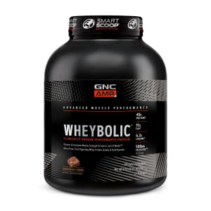 GNC AMP Wheybolic Whey Protein Powder 4-lb Tub: 66 servings for $121