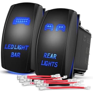Nilight Rocker Switch 2-Pack: $13.42