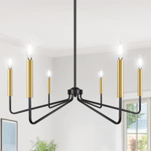 35.5" 6-Light Chandelier: $26.99 35.5" 6-Light Chandelier: $26.99