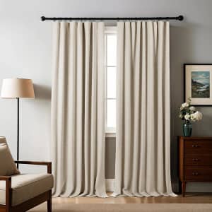 84" Linen Blend Blackout Curtains: $27.49