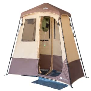 Ozark Trail 2-Room Shower & Utility Tent Combo w/ 5-Gallon Water Container: $50