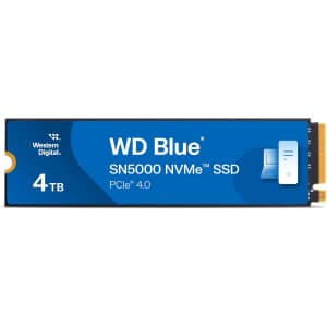 Western Digital 4TB WD Blue SN5000 NVMe SSD: $200