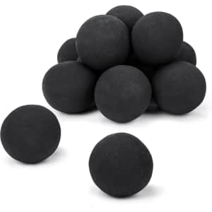 4" Black Round Ceramic Fire Ball for Fire Pits 12-Pack: $26 4" Black Round Ceramic Fire Ball for Fire Pits 12-Pack: $26