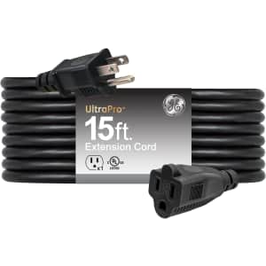 GE 16AWG 15-Foot Outdoor Extension Cord: $7.56
