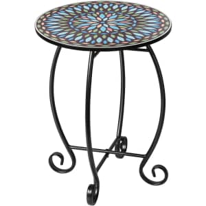 The Home Cult 14" Metal Scrollwork Ceramic Tile Tabletop Side Table: $31.49 The Home Cult 14" Metal Scrollwork Ceramic Tile Tabletop Side Table: $31.49