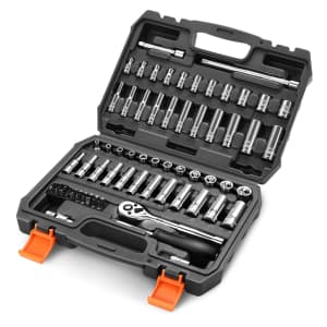DNA Motoring 72-Piece 1/4" Drive Socket Set: $26