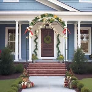 Skypatio 7'8" Arched Metal Arbor Trellis: $22 Skypatio 7'8" Arched Metal Arbor Trellis: $22