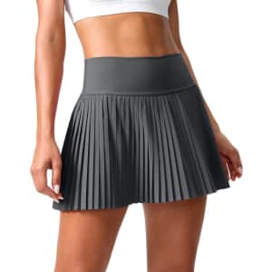 Women's Pleated Tennis Skirt w/ Built-In Shorts: $16.99