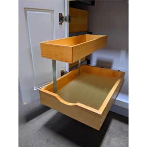Union Rustic 2-Tier Pull Out Organizer Shelf Sliding Drawer: $65 Union Rustic 2-Tier Pull Out Organizer Shelf Sliding Drawer: $65