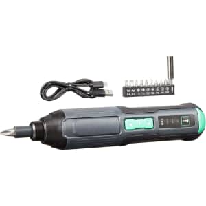 Amazon Basics 4V Cordless Stick Screwdriver with 10-Piece Bit Set: $20