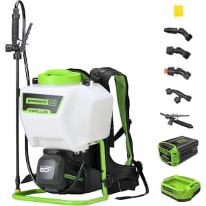 Greenworks 60V Backpack Sprayer with Battery and Charger: $150