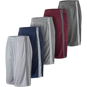 Essential Elements Men's Dry-Fit Active Shorts 5-Pack: $37 Essential Elements Men's Dry-Fit Active Shorts 5-Pack: $37