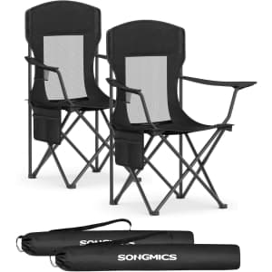 Songmics Foldable Camping Chairs 2-Pack: $39.99