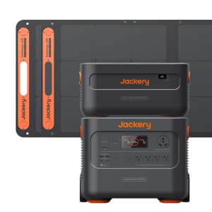 Jackery Explorer 2000 Plus 3,000W Portable Power Station + 2000 Plus Battery Pack + SolarSaga 200W Solar Panel 2-Pack: $2,799 Jackery Explorer 2000 Plus 3,000W Portable Power Station + 2000 Plus Battery Pack + SolarSaga 200W Solar Panel 2-Pack: $2,799