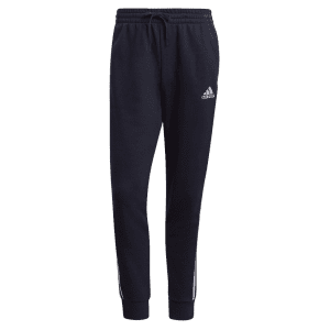adidas Men's Essentials French Terry Tapered-Cuff 3-Stripes Pants: $12