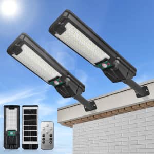 Solar Street Lights 2-Pack: $29.99