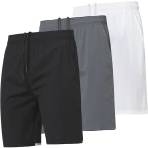 Ultra Performance Men's Athletic Running Shorts 3-Pack: $10
