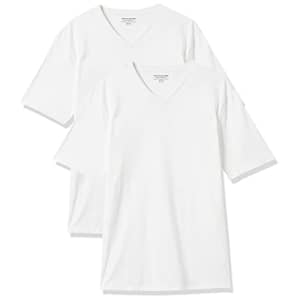 Amazon Essentials Men's V-Neck T-Shirt 2-Pack: $12 w/ Prime