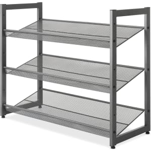 Whitmor Steel Mesh 3-Tier Shoe Rack: $32