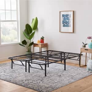 Linenspa Folding Metal Platform Queen Bed Frame: $51