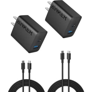 Anker 20W USB / USB-C Fast Wall Charger 2-Pack: $12