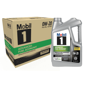 Mobil 1 Advanced Fuel Economy Full Synthetic Motor Oil 5-Quart Bottle 3-Pack: $69