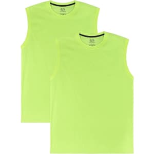 Fruit of the Loom Men's Moisture-Wicking Sleeveless T-Shirt 2-Pack: $10 Fruit of the Loom Men's Moisture-Wicking Sleeveless T-Shirt 2-Pack: $10