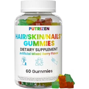 Putrizen 5,000mcg Hair, Skin, & Nails Gummies 60-Count Bottle: $5.99