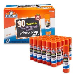 Elmer's Washable Disappearing Purple School Glue Sticks 30-Pack: $7.45