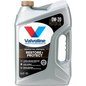 Valvoline Restore & Protect Full Synthetic 0W-20 Motor Oil 5-Quart Bottle: $30