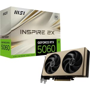 MSI Gaming RTX 5060 Inspire 2X OC 8GB GPU: $280