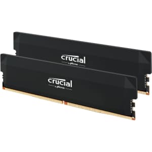 Crucial Pro RAM 32GB Kit (2x16GB) DDR5 6,000MHz Overclocking Desktop Gaming Memory: $82