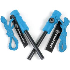 Swiss Safe 5-in-1 Fire Starter Survival Tool: $12