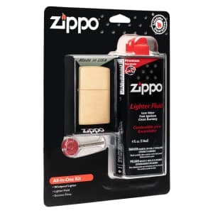 Zippo Brushed Brass Windproof Lighter Kit: $13.50