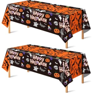 Halloween Plastic Tablecloth 2-Pack: $3.99