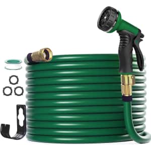 Lefree 50-Foot Garden Hose with 10-Pattern Nozzle: $19.99