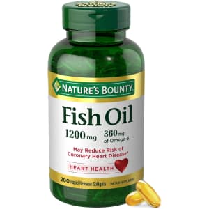 Nature's Bounty 200-Countn 1200mg Fish Oil Omega 3 Softgels: $13 w/ Subscribe & Save