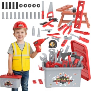 Fursnob 58-Piece Kids Tool Set with Toy Drill: $19.99 Fursnob 58-Piece Kids Tool Set with Toy Drill: $19.99