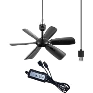 Portable 17.7" USB Hanging Fan with Timer: $8.67 Portable 17.7" USB Hanging Fan with Timer: $8.67