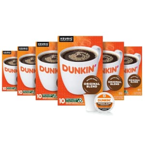 Dunkin' Original Blend Medium Roast Coffee K-Cup Pod 60-Pack: $10 via Sub. & Save Dunkin' Original Blend Medium Roast Coffee K-Cup Pod 60-Pack: $10 via Sub. & Save