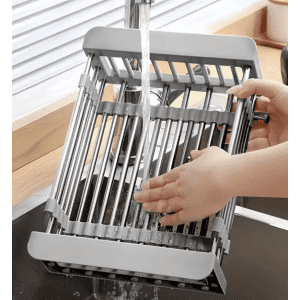 Adjustable Over-The-Sink Drainer: $4.31