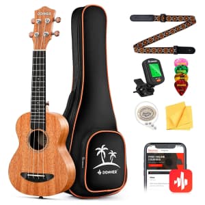 Donner 23" Concert Ukulele Beginner Kit: $58.34