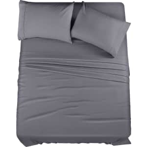 Utopia Bedding Queen 4-Piece Bed Sheet Set: $16